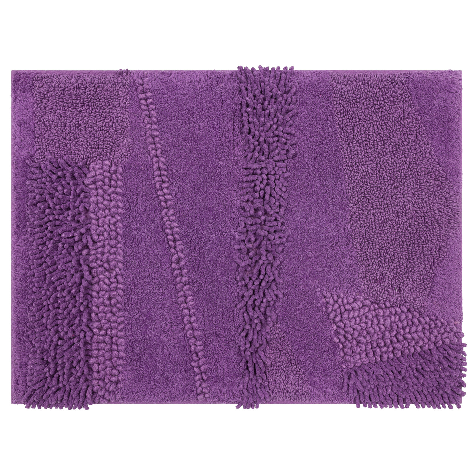 Laverne Cotton Bath Rug, 27" W x 45" L, Fiesta Violet
