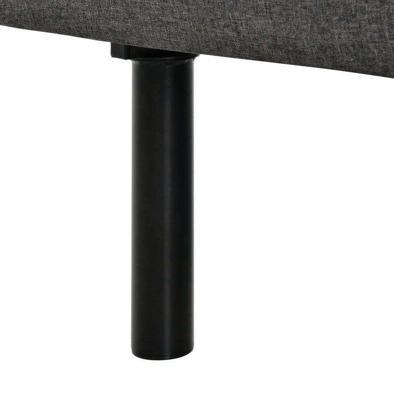 Cadre de lit simple TG Gris, tête et pied réglables, fonction de mémoire, télécommande sans fil. Fonctionne avec différentes options de matelas Inclinaison électrique, fonction, compatible
