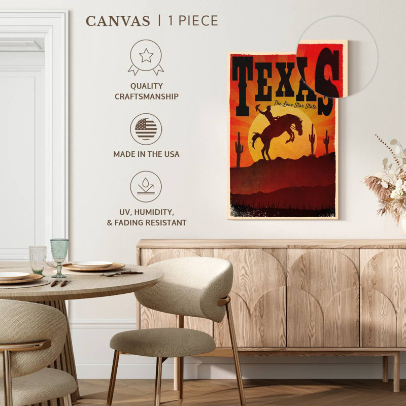 Texas State Poster, 45" H x 30" W