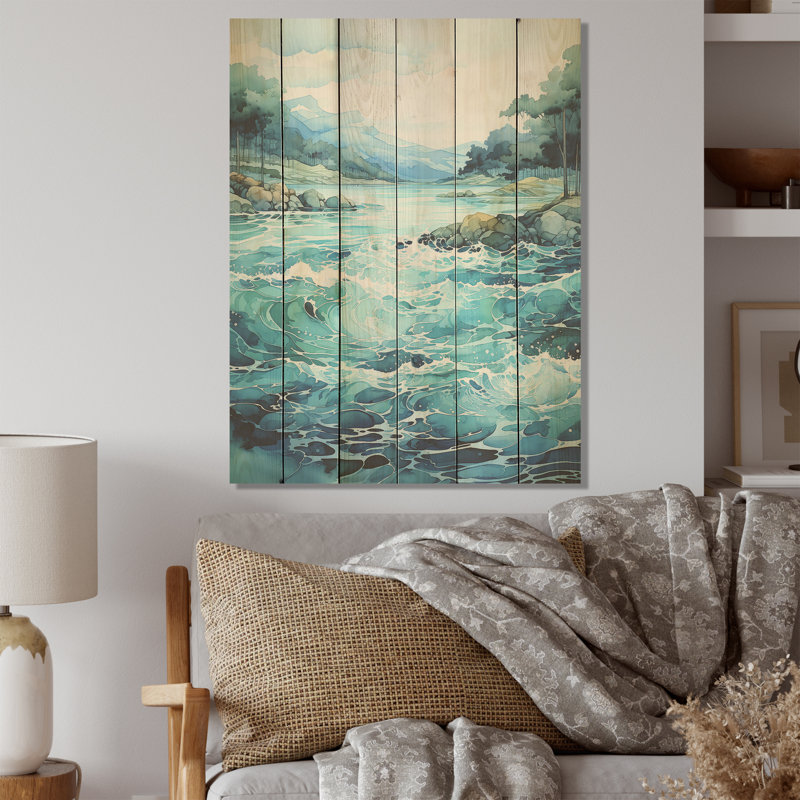 «Lullaby I», art mural en bois sur bois de pin naturel, H 20 po x l 10 po