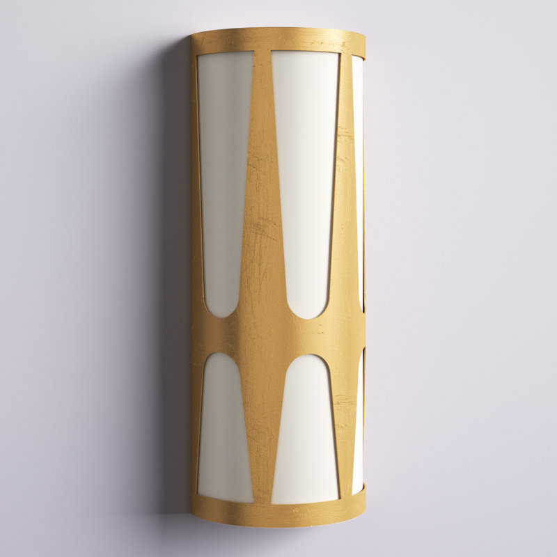 Ashtion Steel Flush Mounted Sconce, Gold