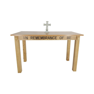 Church Holy Communion Table Christian Wood Table Breakfast Writing Desk 45" L x 28" D x 29" H by Latitude Run