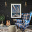 Theodore Velvet Wingback Chair