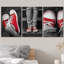 Chaussures murales rouges décoratives modernes grises-102297538-102297539