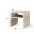 Wynner Chairside Travertine Stone End Table