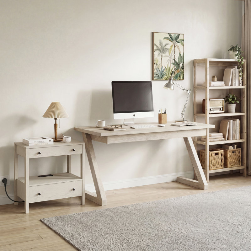 Table de chevet Rae, Cream White