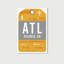 «Atlanta L bagage» - reproduction d'art textuel-32490281-32651125