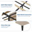 Lit plateforme tapissier pleine grandeur avec tête de lit réglable, structure en tissu de lin et support à lattes de bois, conception silencieuse pour les chambres modernes-739561661-739561663