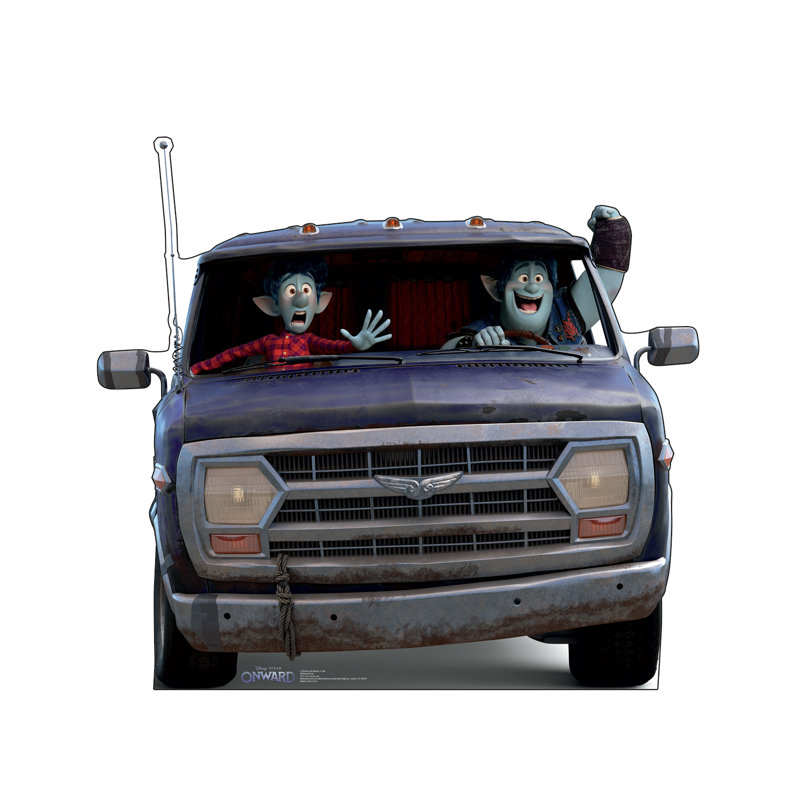 Disney Onward Ian and Barley in Van Cardboard Cutout
