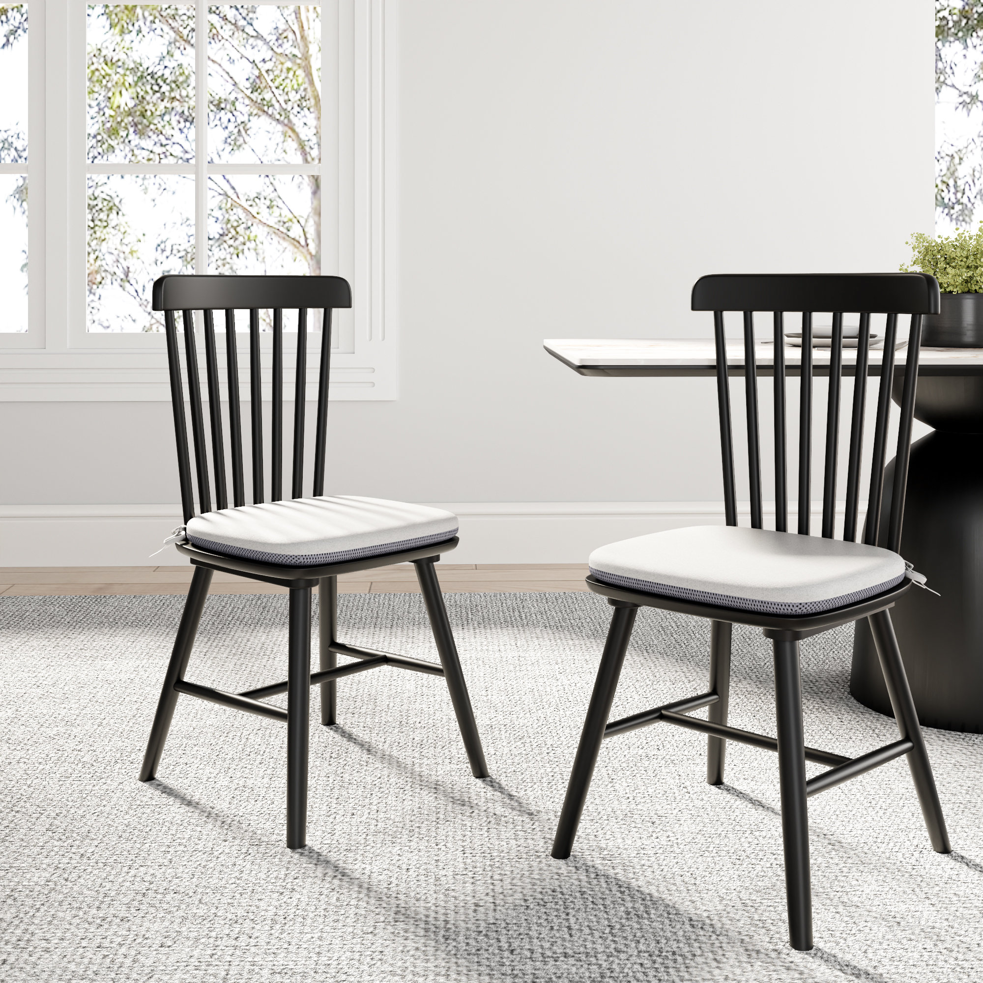 One Allium Way® Farmhouse Kitchen Chairs | Wayfair