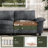 124" Modular Sectional Sofa, Comfy Cloud Couch For Living Room, 3-seater Deep Seat Sofa With Throw Pillow-1859832975