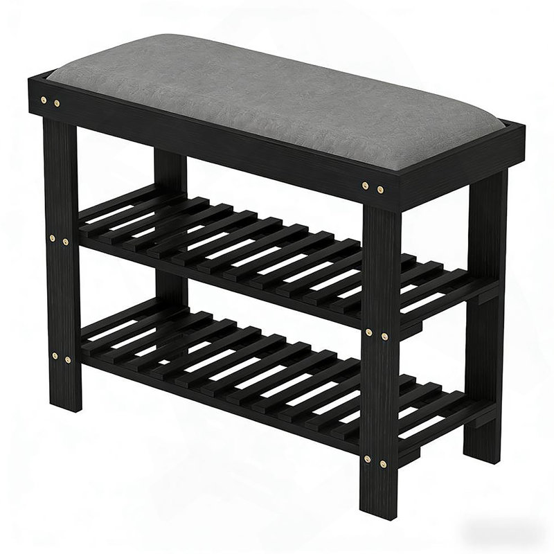 Shoe Organizer,Shoe Storage Bench,3-Tier Entryway Bench, 19.3" H x 23.6" W x 11.4" D