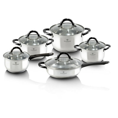 10 - Piece Non-Stick Stainless Steel Cookware Set