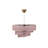 Scandinavian Style Chandelier with Cotton Cap, Powder & Gold Finish, 15.7 x 15.7 x 7.9 inches | Total Height: 28.3 inches | E27 Socket (Max 40W), CE Certified | Elegant Lighting for Country & Modern Décor-983199456-983199471