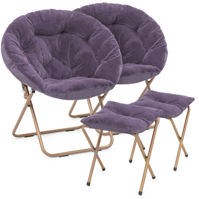 Fauteuil d'appoint pliant avec repose-pieds Marquice