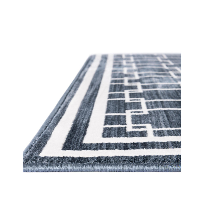 Tapis Uptown bleu marine Jill Zarin, Tapis de couloir 2 pi 7 po x 12 pi