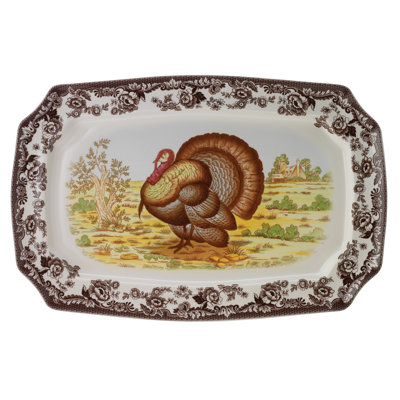 Plateau de dinde 17,5 po Spode Woodland