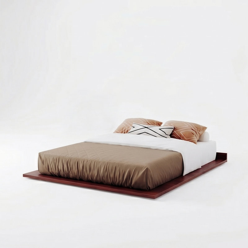 Base de lit Hardman, 85" x 85", Bois rouge