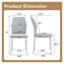Ensemble de 6 chaises de salle à manger ergonomiques gris clair et argentées - Cuir synthétique d'une hauteur de 37 pouces avec structure en métal et sièges de cuisine modernes-65773722