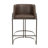 26'' Modern Upholstered Faux Leather Counter Stool With Metal Frame,Arms,Footrest,Backrest-114216182