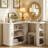 Extendable L-Shaped Vanity Table With Roller Shutter