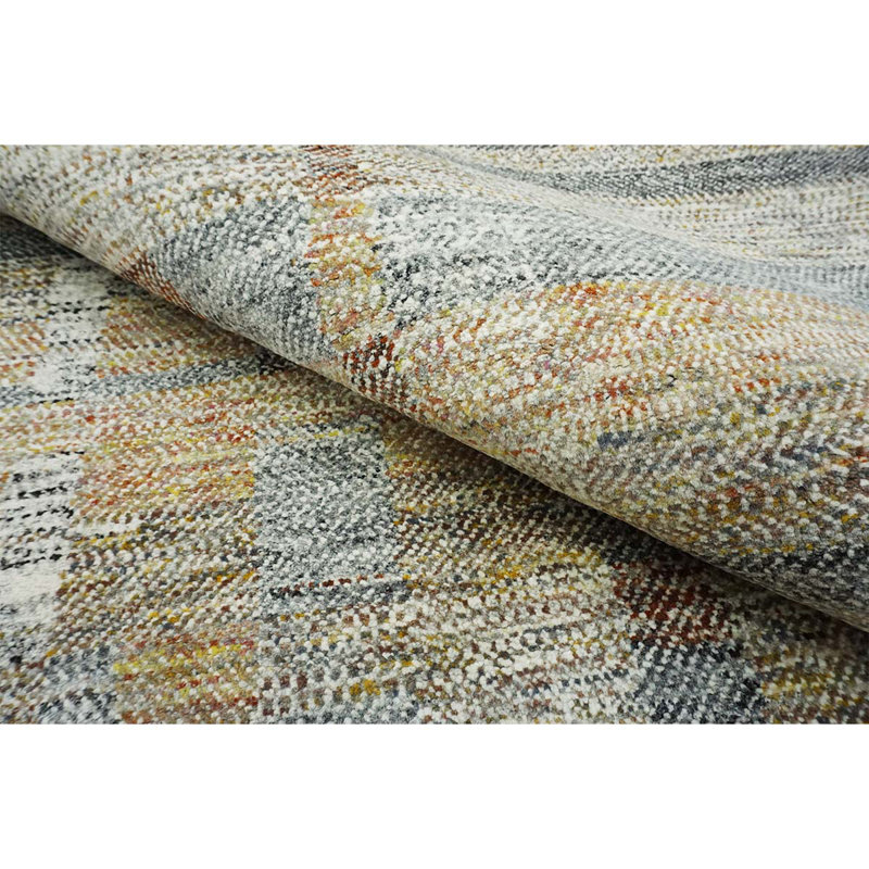 Hand Knotted Wool Plaid Area Rug, Rectangle 8' x 10'