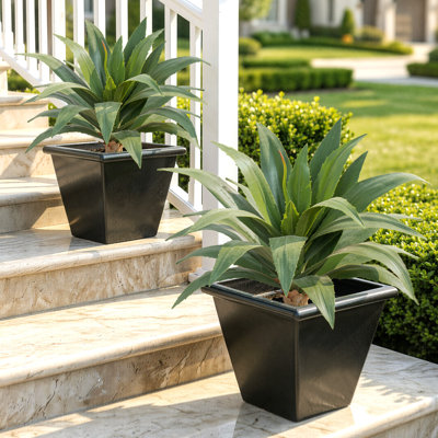 Agave artificiel 15 po, plante en piquet, pot non inclus, plante d'agave artificielle protégée contre les rayons UV, plante d'agave artificielle pour la maison