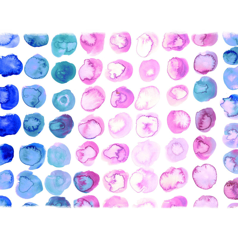 Aquarelle à pois, H 18 po x l 24 po x P 1,25 po