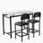 3 Pieces Dining Table Sets, With Fixed Table-421277179
