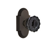 Cottage Plate with Crystal Black Door Knob