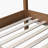 Natural Rubber Wood Twin-Over-Twin Bunk Bed With Boucle Upholstered Headboard, Footboard, Ladder, And Safety Guardrails