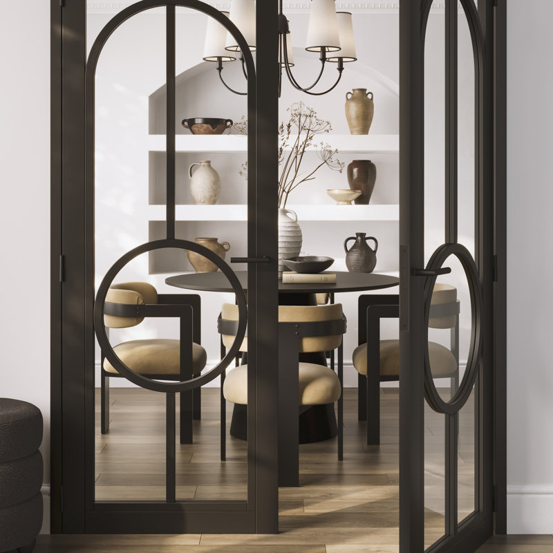 Mai Upholstered Dining Chair, Mole, Black