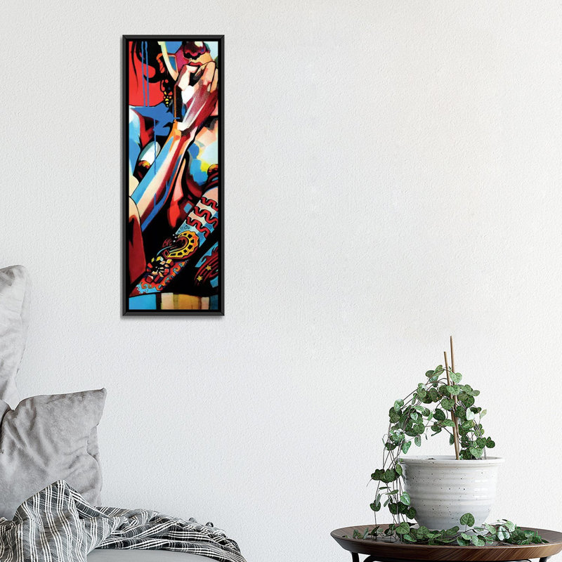Print, Toile avec cadre noir, H 36 po x l 12 po x P 1,5 po