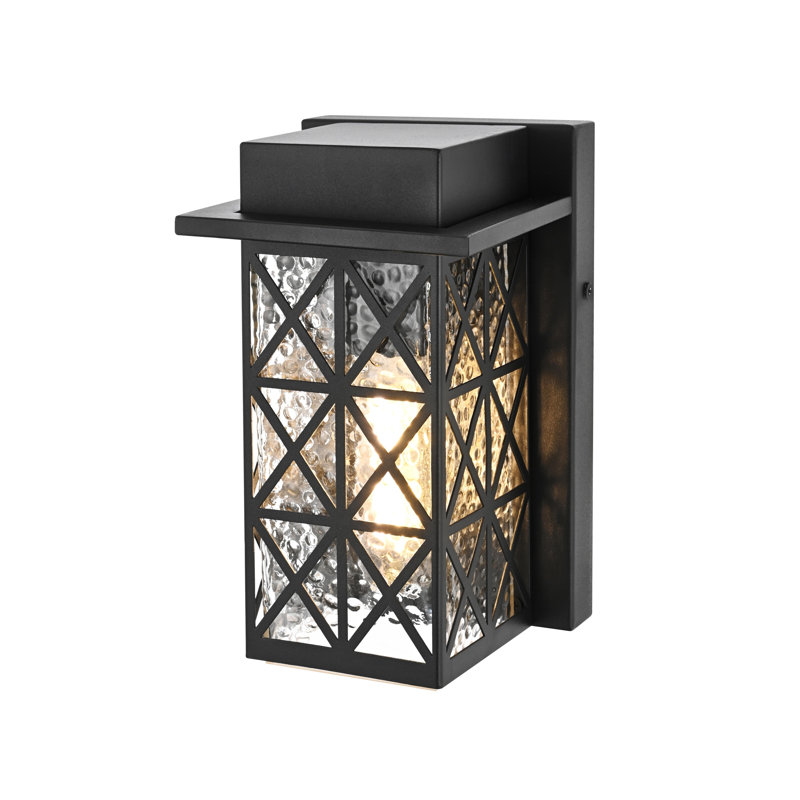 Moxley Outdoor Wall Sconce in Black, 8.5" H x 5" W x 5" D