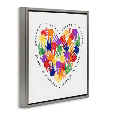 Strength In Unity Handprint Heart