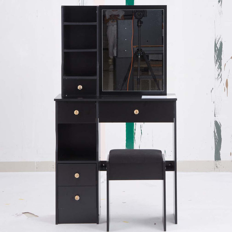 Coiffeuse 29,2 po + tabouret rembourré