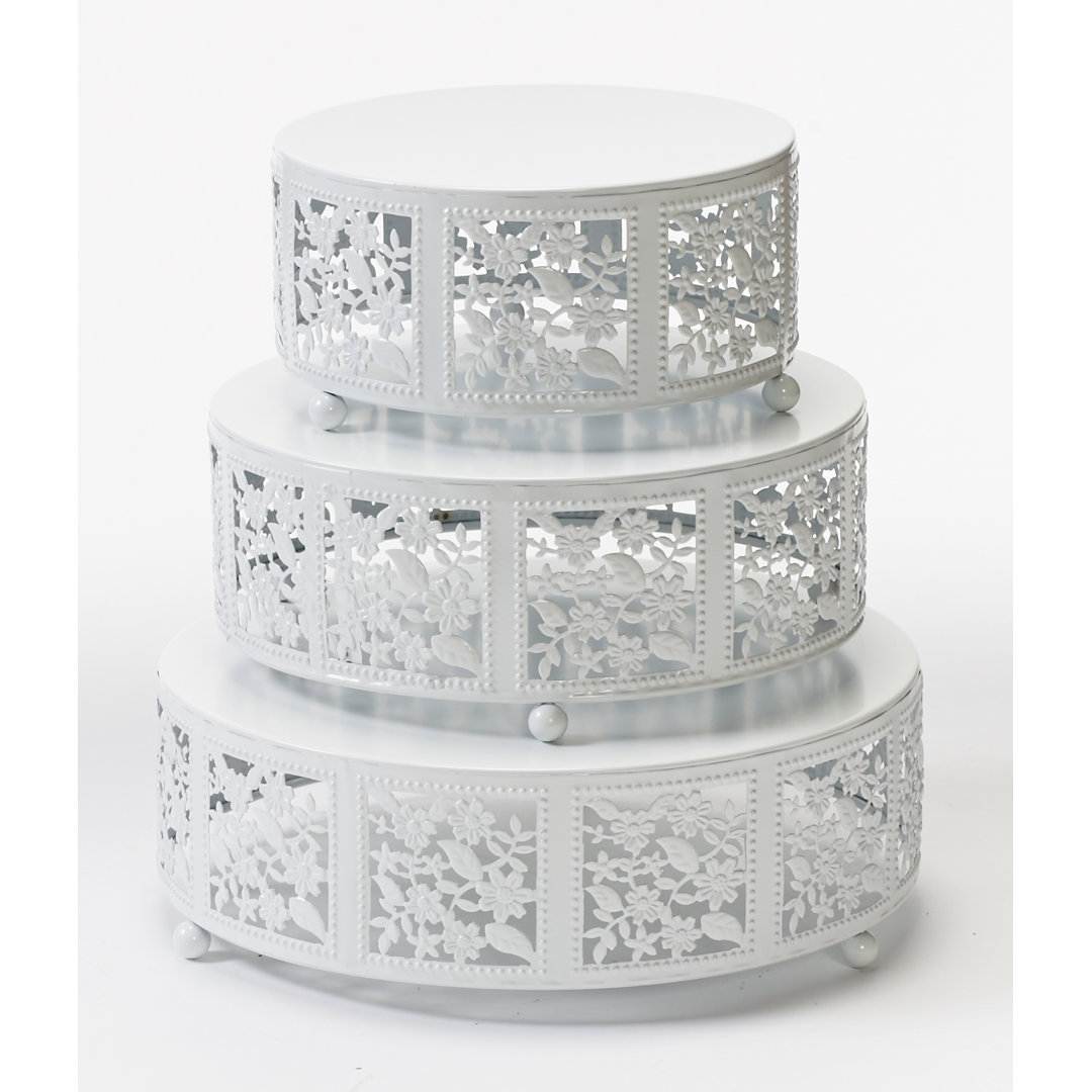 Samatha Cherry Blossum 3 Piece Cake Stand Set Charlton Home® 