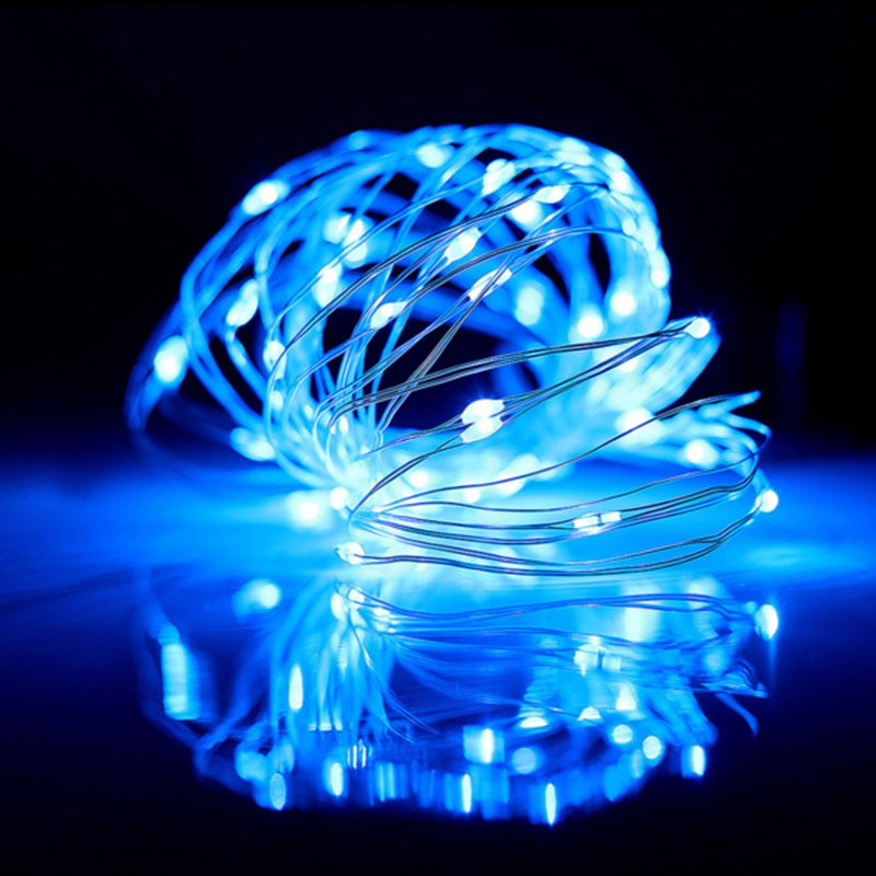 Mini guirlande de lumières, Bleu