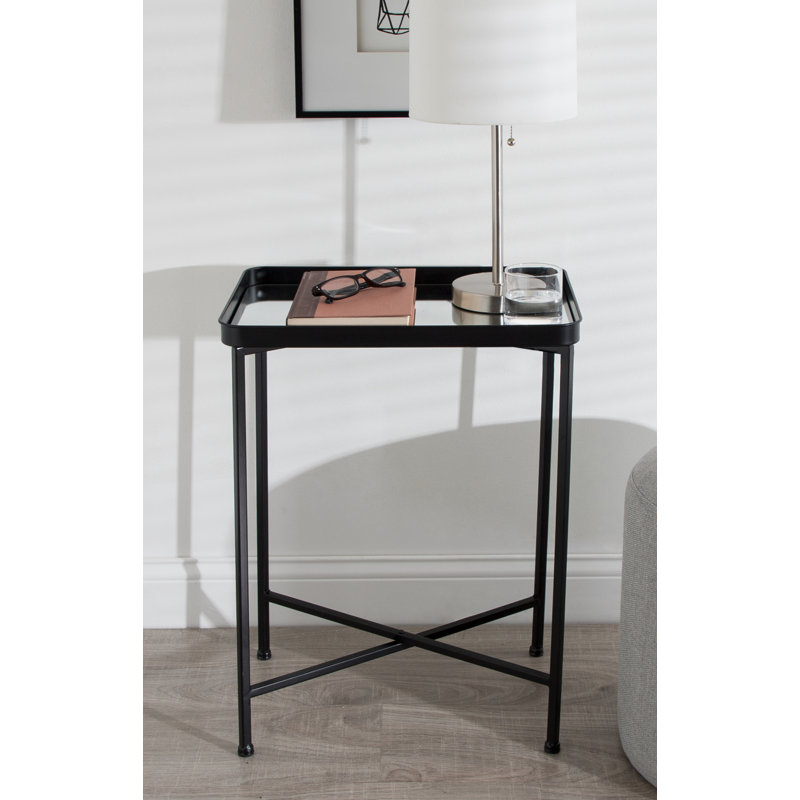 Table de bout Dina, Miroir, Noir
