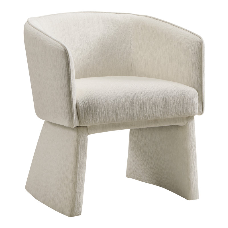 Fauteuil d'appoint Mercedes, Polyester blanc neige