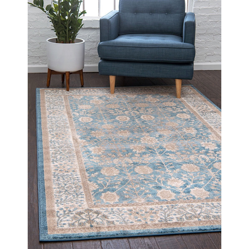 Linz Floral Indoor Rug, Rectangle 9' x 12'