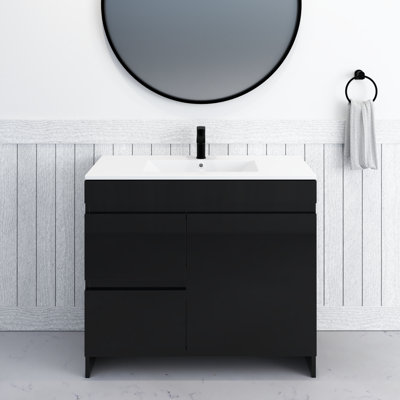 Shalem 36'' Free Standing Single Bathroom Vanity with Porcelain Top -  Ebern Designs, CD6969B9DF28426E816DCF3A0122B63C