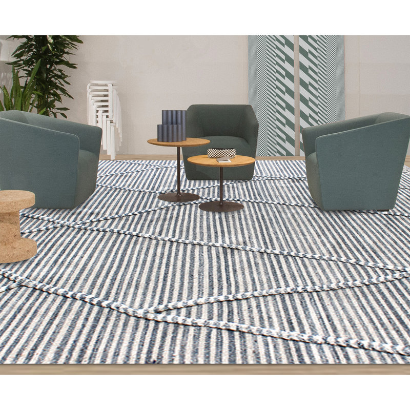Moroccan Striped Area Rug, Rectangle 10' x 14'