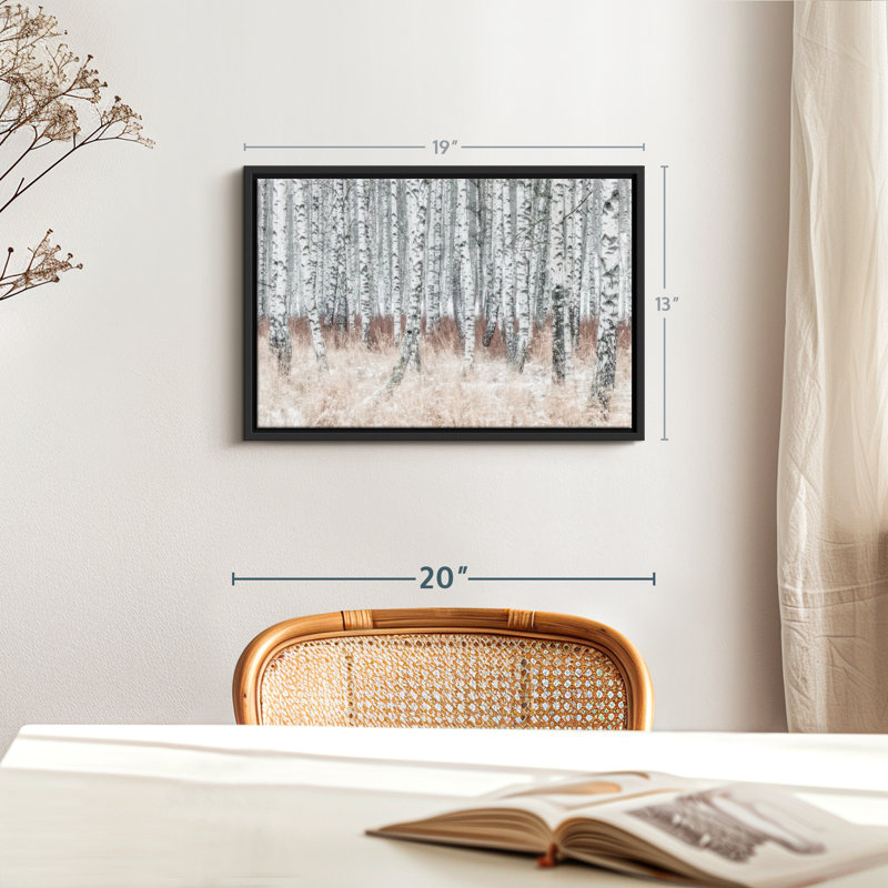 «Winter Season Birch Forest», reproduction sur toile, H 13 po x l 19 po