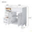 Meuble-lavabo de 36 po avec lavabo en résine supérieur, armoire de rangement autoportante avec 2 tiroirs et un tiroir basculant, ensemble de meuble-lavabo avec cadre en bois massif, tablette à hauteur réglable-123236742