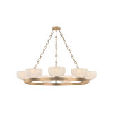 Troy Lighting Caelum Chandelier in Patina Brass