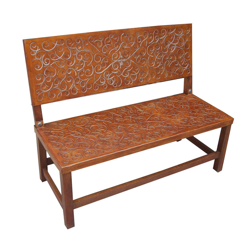 Sevilla Genuine Leather Upholstered Bench