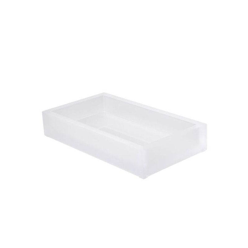Bathroom Tray, Frosted Snow