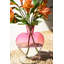  Vase en verre cœur - rose ombré - hauteur 3,5 po, ensemble décoratif de 4 po