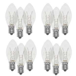 Ampoule à intensité variable 15 watts E12 / candélabre à intensité variable 2500K Himalayan (Ensemble de 12)